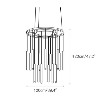 Candle Chandelier – detail 6 — Dimension drawings 4