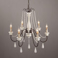 Load image into Gallery viewer, Candle Style Beaded Chandelier