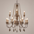 Load image into Gallery viewer, Candle Style Beaded Chandelier