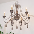 Load image into Gallery viewer, Candle Style Beaded Chandelier