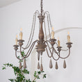 Load image into Gallery viewer, Candle Style Beaded Chandelier