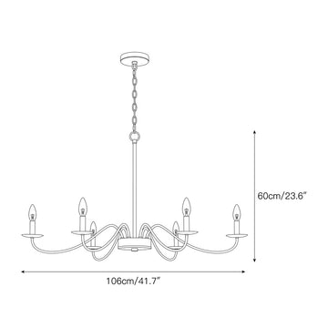 Candler Chandelier – detail 3 — Dimension drawings 1