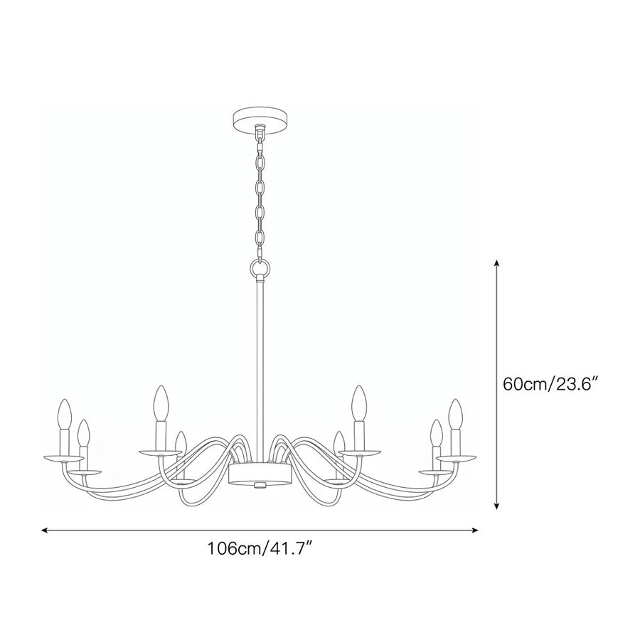 Candler Chandelier – detail 4 — Dimension drawings 2