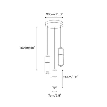 Canella Alabaster Chandelier – detail 4 — Dimension drawings 2