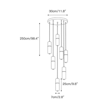 Canella Alabaster Chandelier – detail 6 — Dimension drawings 4
