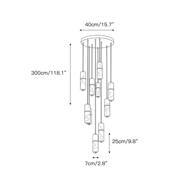 Canella Alabaster Chandelier – detail 7 — Dimension drawings 5