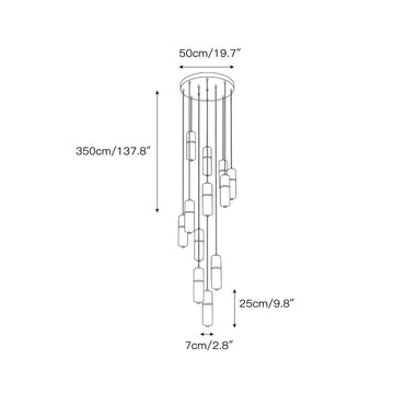 Canella Alabaster Chandelier – detail 8 — Dimension drawings 6