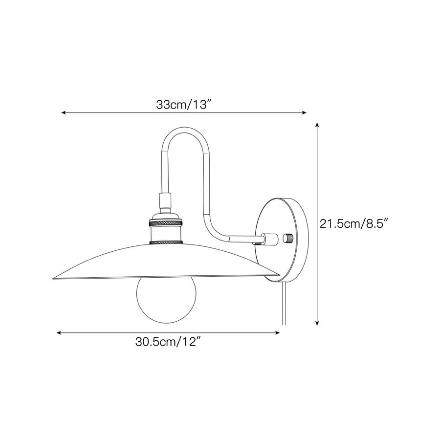 Cantina Plug-in Wall Sconce – detail 3 — Dimension drawings 1