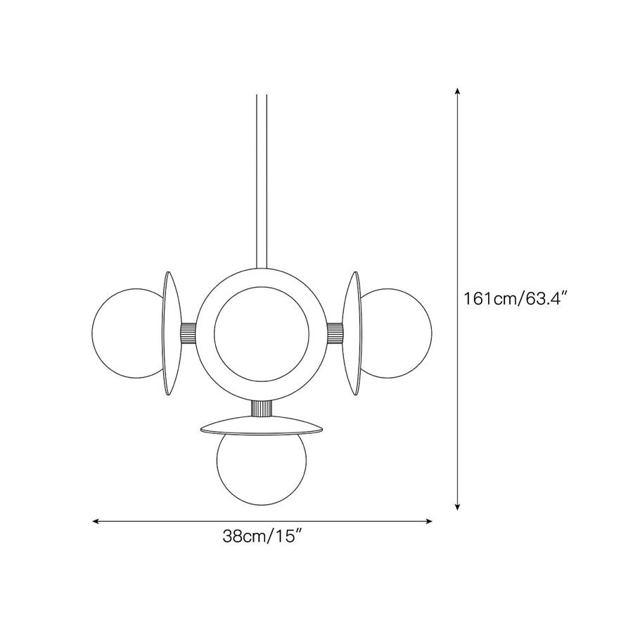 Cara Alabaster Chandelier – detail 3 — Dimension drawings 1
