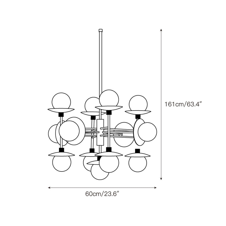 Cara Alabaster Chandelier – detail 4 — Dimension drawings 2