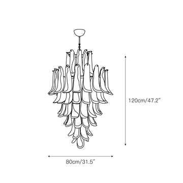 Caramello Petal Chandelier – detail 3 — Dimension drawings 1