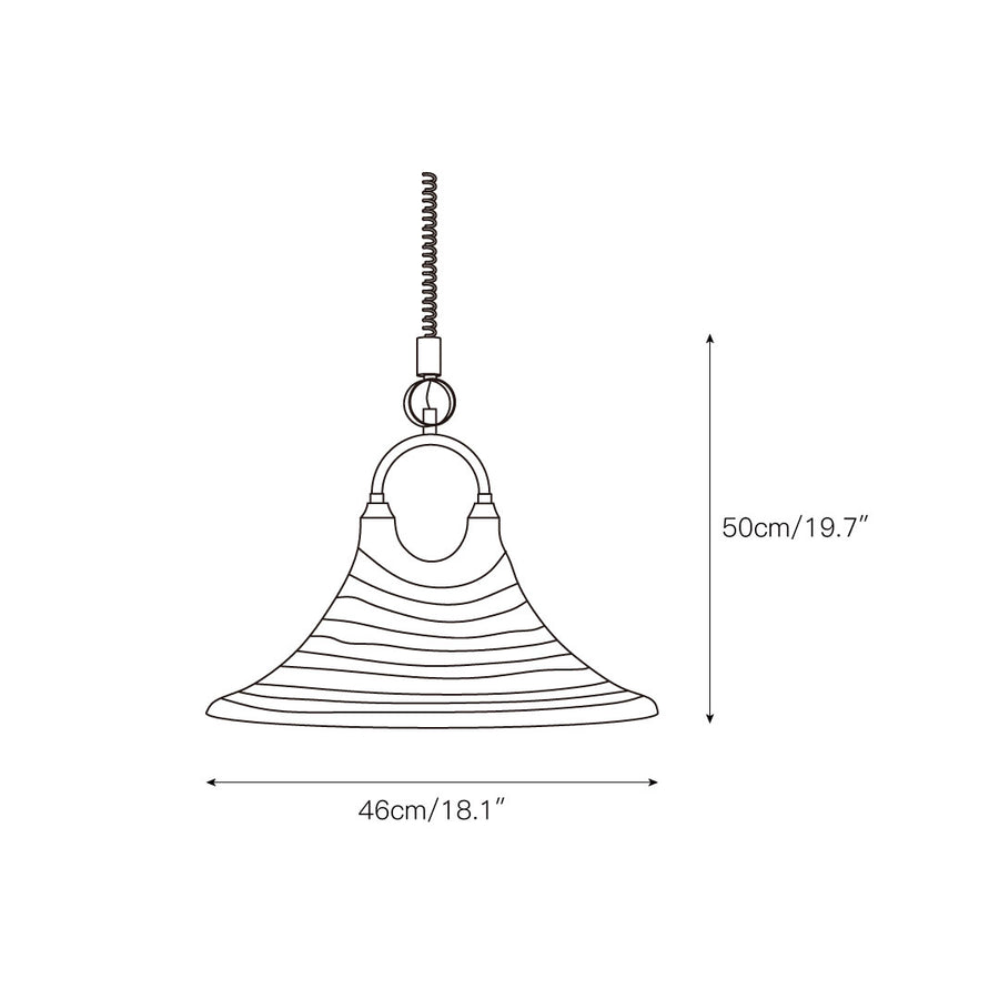 Carlo Trumpet Pendant Lamp – detail 3 — Dimension drawings 1