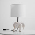 Load image into Gallery viewer, Carved Wood Animal Table Lamp