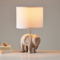 Load image into Gallery viewer, Carved Wood Animal Table Lamp