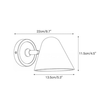 Casa Cone Wall Sconce – detail 3 — Dimension drawings 1