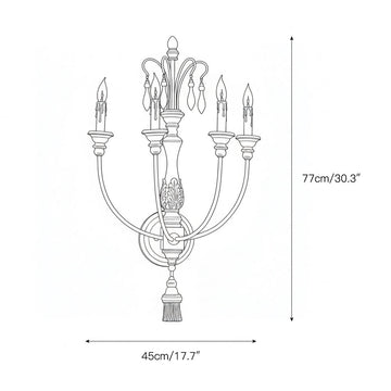 Cassell Candle Wall Lamp – detail 3 — Dimension drawings 1