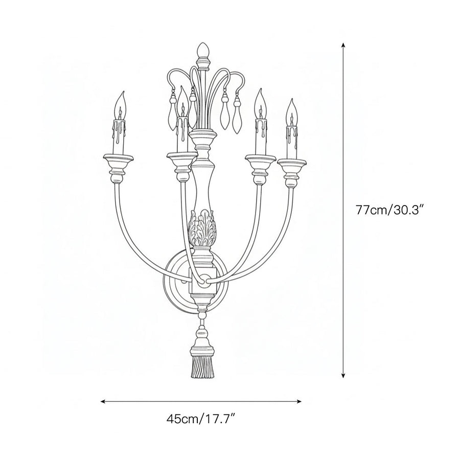Cassell Candle Wall Lamp – detail 3 — Dimension drawings 1