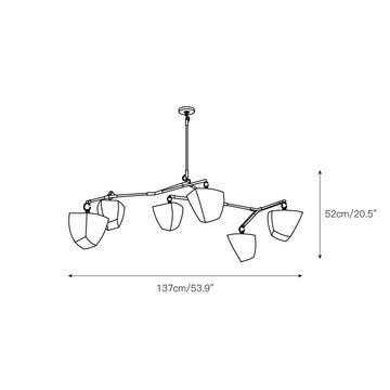Branching Mobile Chandelier – detail 5 — Dimension drawings 3