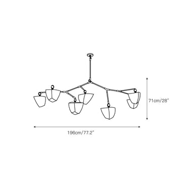 Branching Mobile Chandelier – detail 6 — Dimension drawings 4