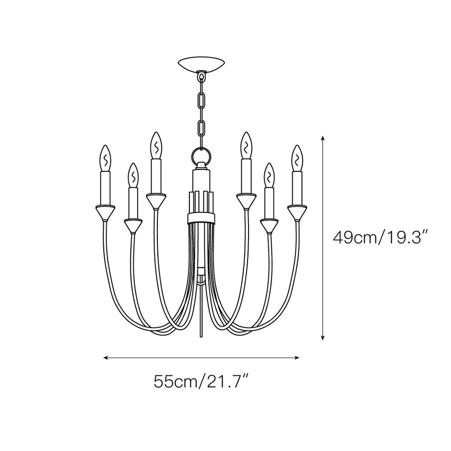 Cate Chandelier – detail 3 — Dimension drawings 1