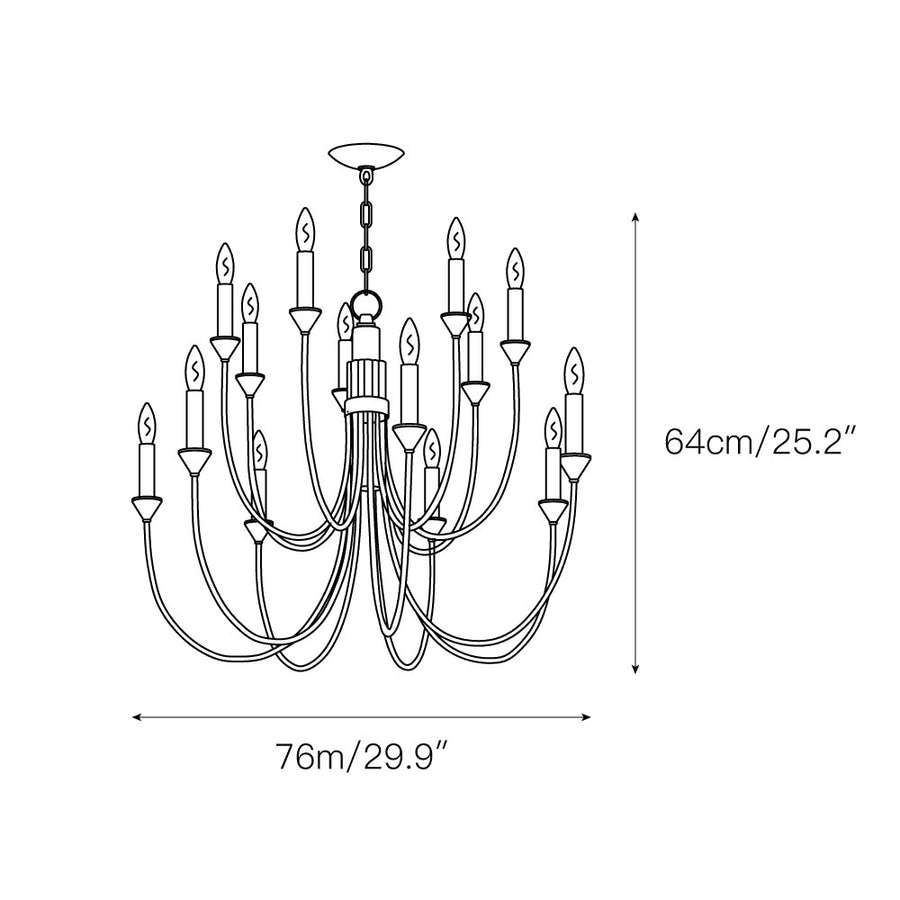 Cate Chandelier – detail 5 — Dimension drawings 3