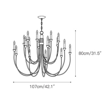 Cate Chandelier – detail 4 — Dimension drawings 2