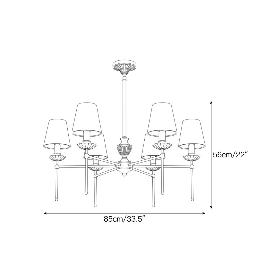 Catina Savannah Chandelier – detail 3 — Dimension drawings 1