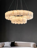 Load image into Gallery viewer, Celestial Alabaster Round Chandelier