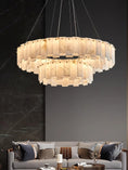 Load image into Gallery viewer, Celestial Alabaster Round Chandelier
