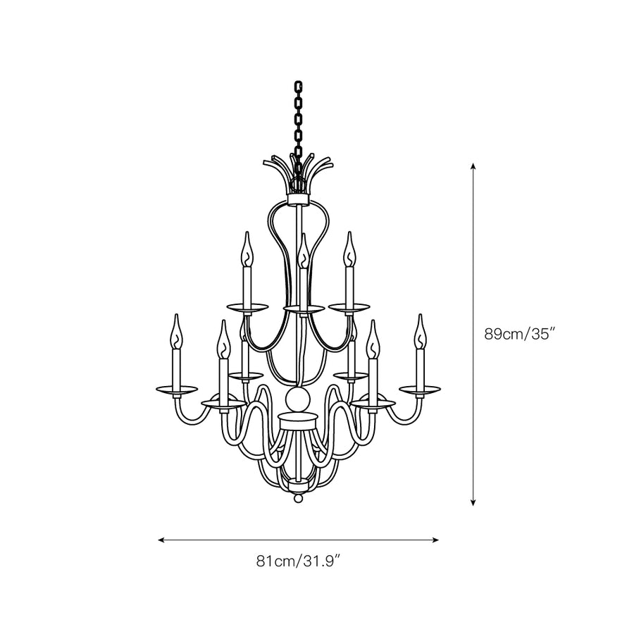 Celine Chandelier – detail 4 — Dimension drawings 1
