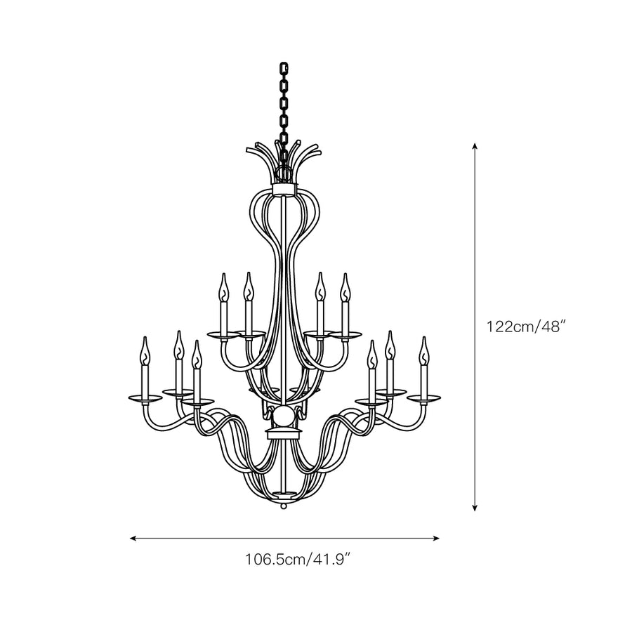 Celine Chandelier – detail 5 — Dimension drawings 2