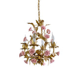 Ceramic Rose Chandelier