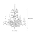 Load image into Gallery viewer, Ceramic Rose Vine Chandelier