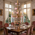 Load image into Gallery viewer, Ceramic Rose Vine Chandelier