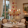 Load image into Gallery viewer, Ceramic Rose Vine Chandelier