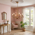 Load image into Gallery viewer, Ceramic Rose Vine Chandelier