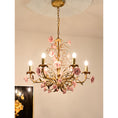 Load image into Gallery viewer, Ceramic Rose Vine Chandelier