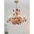 Load image into Gallery viewer, Ceramic Rose Vine Chandelier
