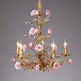 Load image into Gallery viewer, Ceramic Rose Vine Chandelier