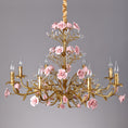Load image into Gallery viewer, Ceramic Rose Vine Chandelier