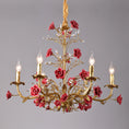 Load image into Gallery viewer, Ceramic Rose Vine Chandelier