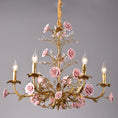 Load image into Gallery viewer, Ceramic Rose Vine Chandelier