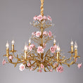 Load image into Gallery viewer, Ceramic Rose Vine Chandelier