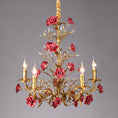 Load image into Gallery viewer, Ceramic Rose Vine Chandelier