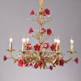 Load image into Gallery viewer, Ceramic Rose Vine Chandelier