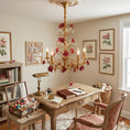 Load image into Gallery viewer, Ceramic Rose Vine Chandelier