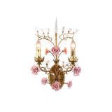 Ceramic Rose Vine Wandleuchte