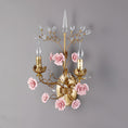 Load image into Gallery viewer, Ceramic Rose Vine Sconce