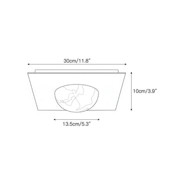 مصباح السقف الملاصق تشيلسي من الألباستر — Dimension drawings 1