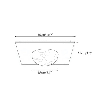 مصباح السقف الملاصق تشيلسي من الألباستر — Dimension drawings 2